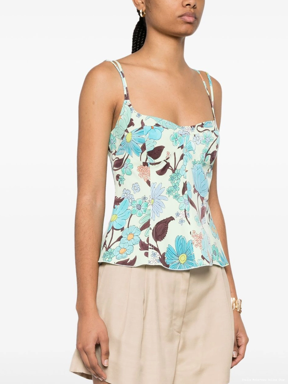 Cheap floral-print Stella top McCartney cropped Women 0627